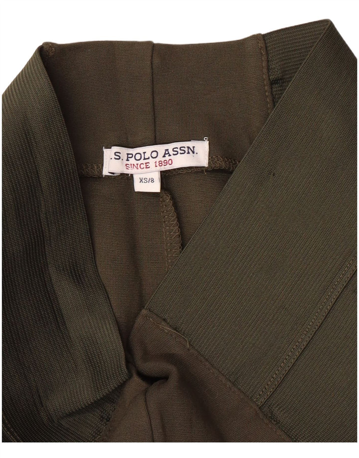 ASSN DE POLO DE EE. UU. Leggings para mujer UK 6 XS Caqui Colorblock