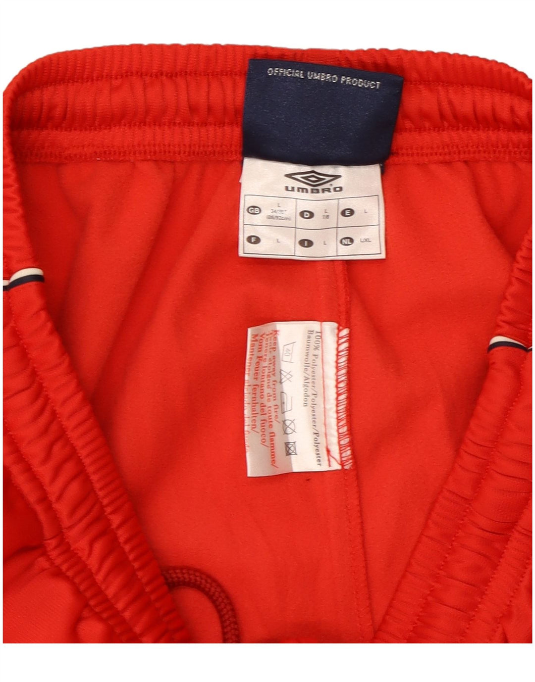 Umbro Pantalones de chándal para mujer UK 44 Large Rojo Colorblock Poliéster