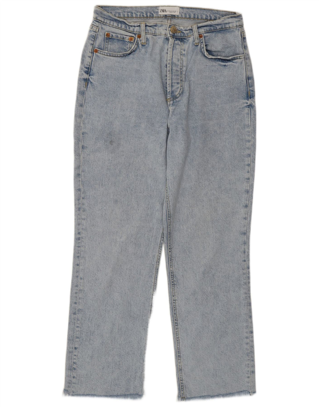 Zara Jeans Rectos Mujer EU 40 Medium W30 L26 Azul