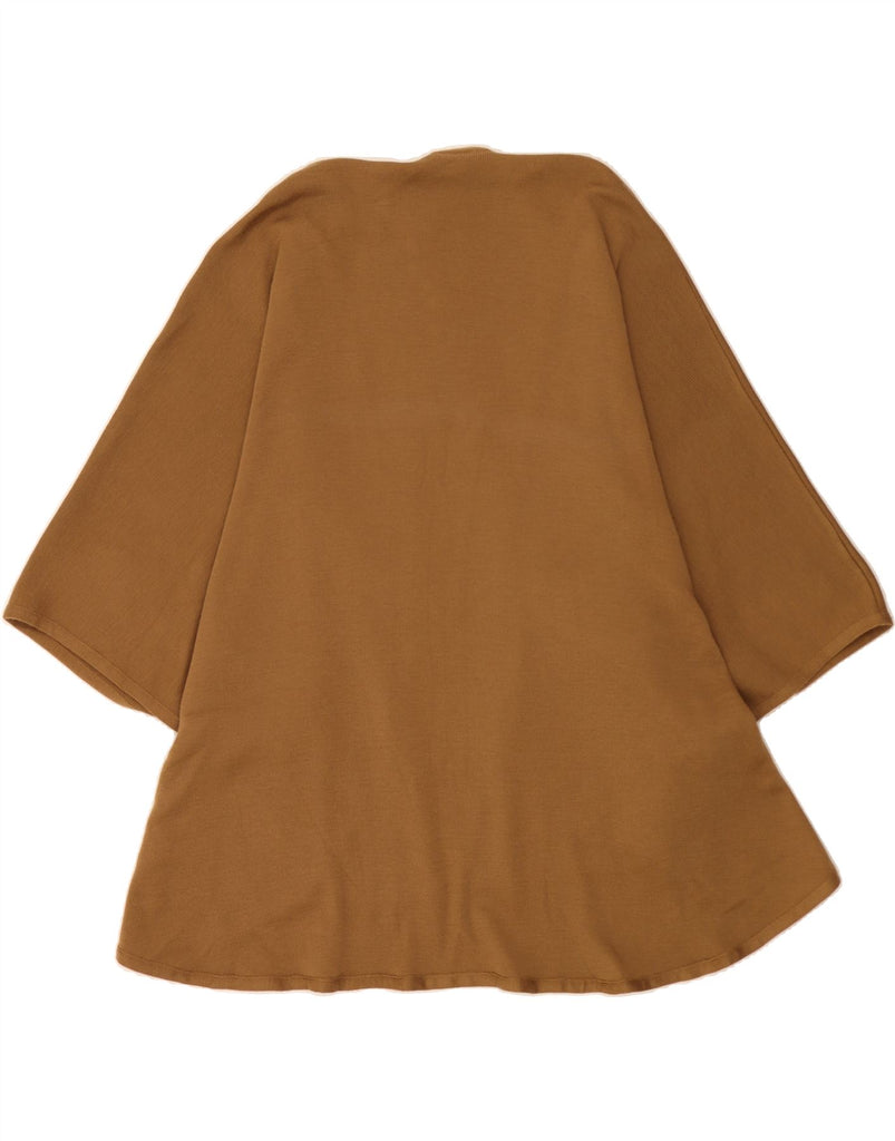 MONDI Womens Longline Poncho Cardigan Sweater One Size Brown Vintage Mondi and Second-Hand Mondi from Messina Hembry 