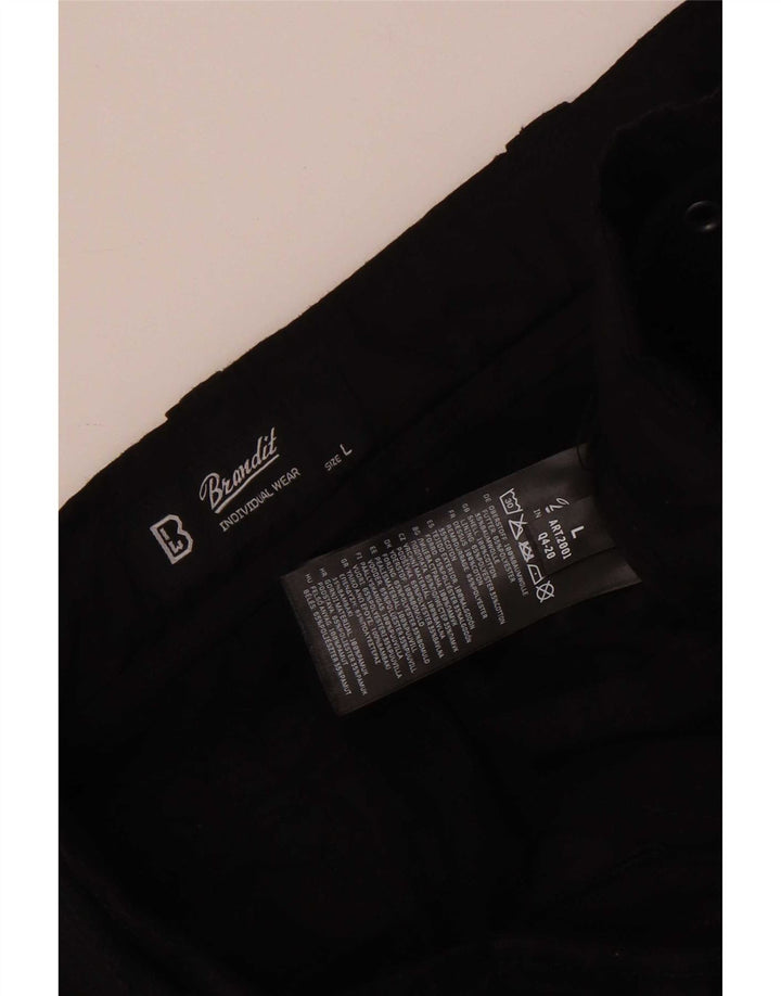 Brandit Pantalones Cortos Cargo Gráficos para Hombre Grande W34 Algodón Negro