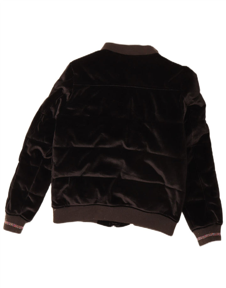Chaqueta acolchada de terciopelo Superior para niña 13-14 años Negro Poliéster