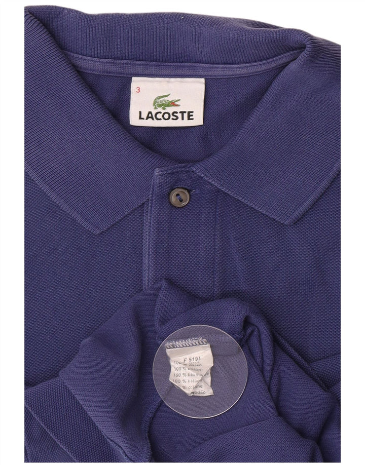 Polo Lacoste para hombre talla 3 mediano algodón azul marino