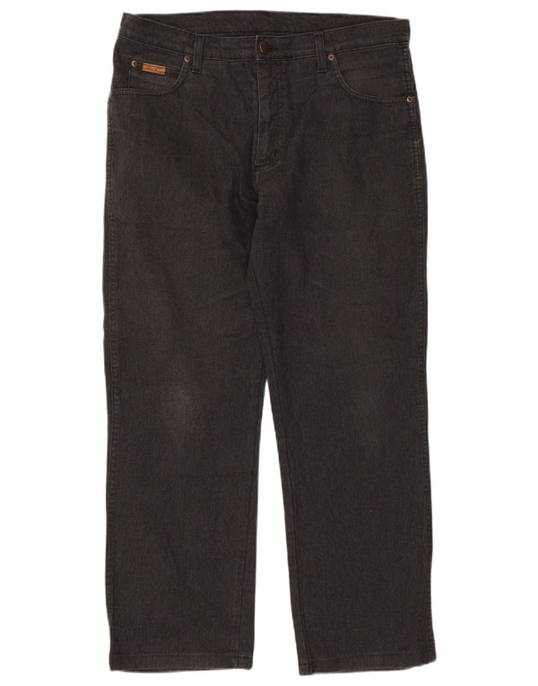 Wrangler Vaqueros rectos elásticos Texas para hombre W36 L28 Algodón negro