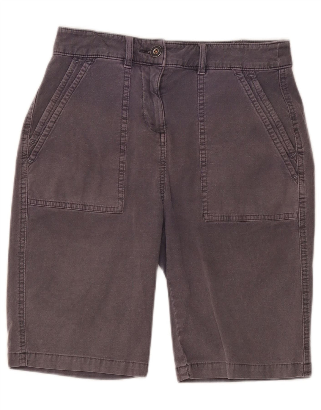 White Stuff Pantalones cortos chinos para mujer UK 8 Small W28 Algodón gris