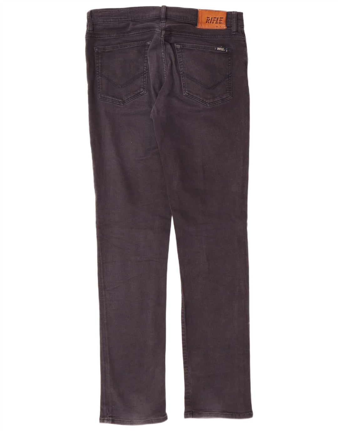 RIFLE Vaqueros ajustados para hombre W34 L34 Algodón gris
