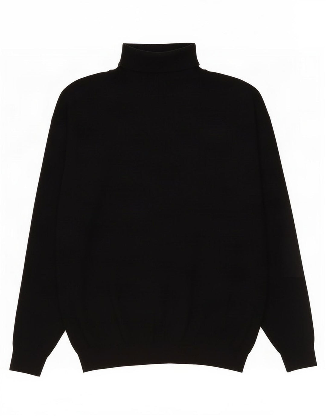 Zara Mens Roll Neck Jumper Sweater Grande Negro