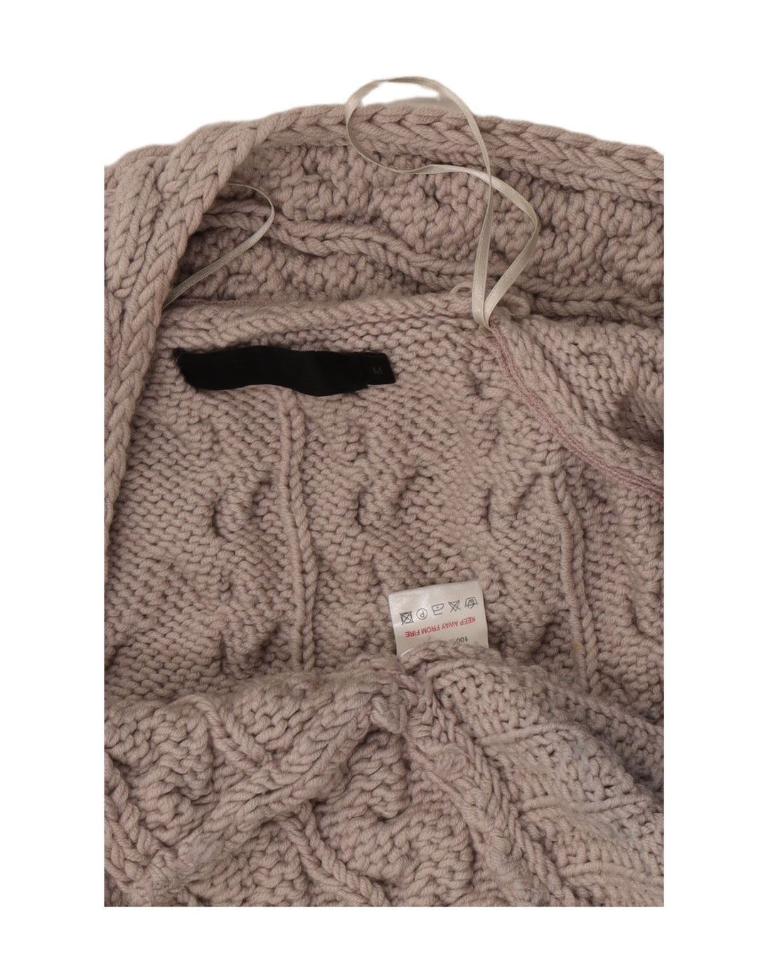 Reiss - Cárdigan abierto para mujer, talla 44, lana beige mediana