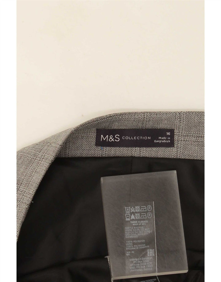 Marks & Spencer Falda lápiz para mujer UK 46 Large W36 Poliéster gris