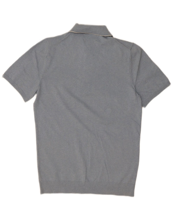 Marks & Spencer Polo para hombre pequeño de algodón azul