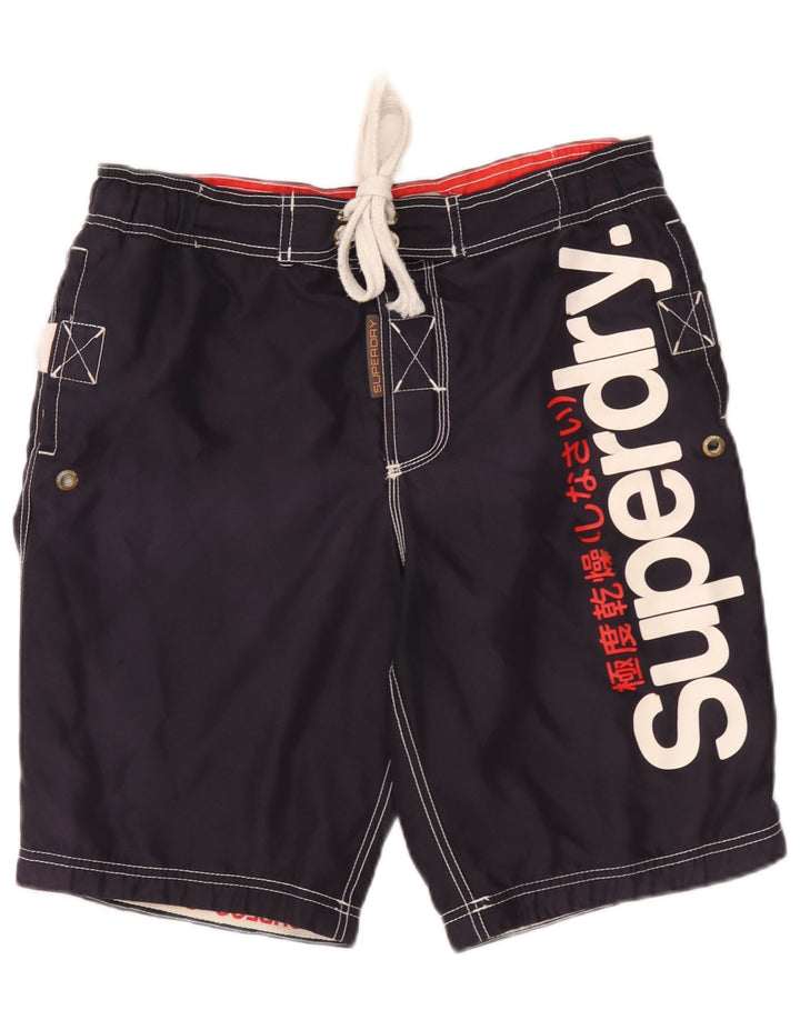 Superdry Shorts De Baño Gráficos Para Hombre Poliéster Azul Marino Medio