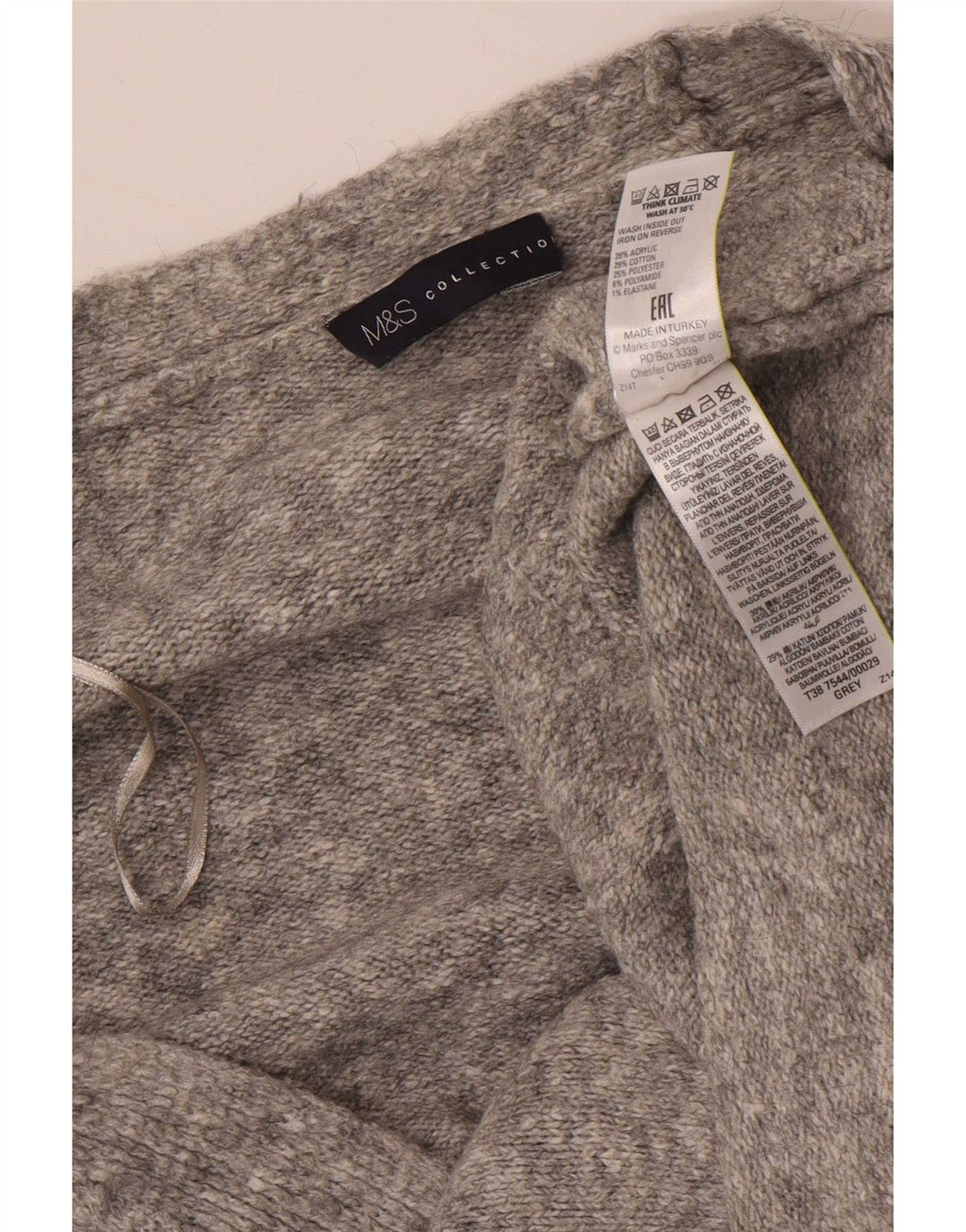 Marks & Spencer Suéter tipo cárdigan extragrande para mujer UK 40 XL Gris moteado