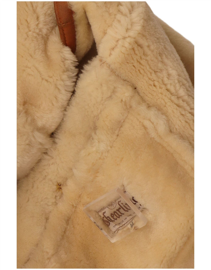 Vintage mujer chaqueta de piel de oveja de gran tamaño IT 44 Marrón Medio