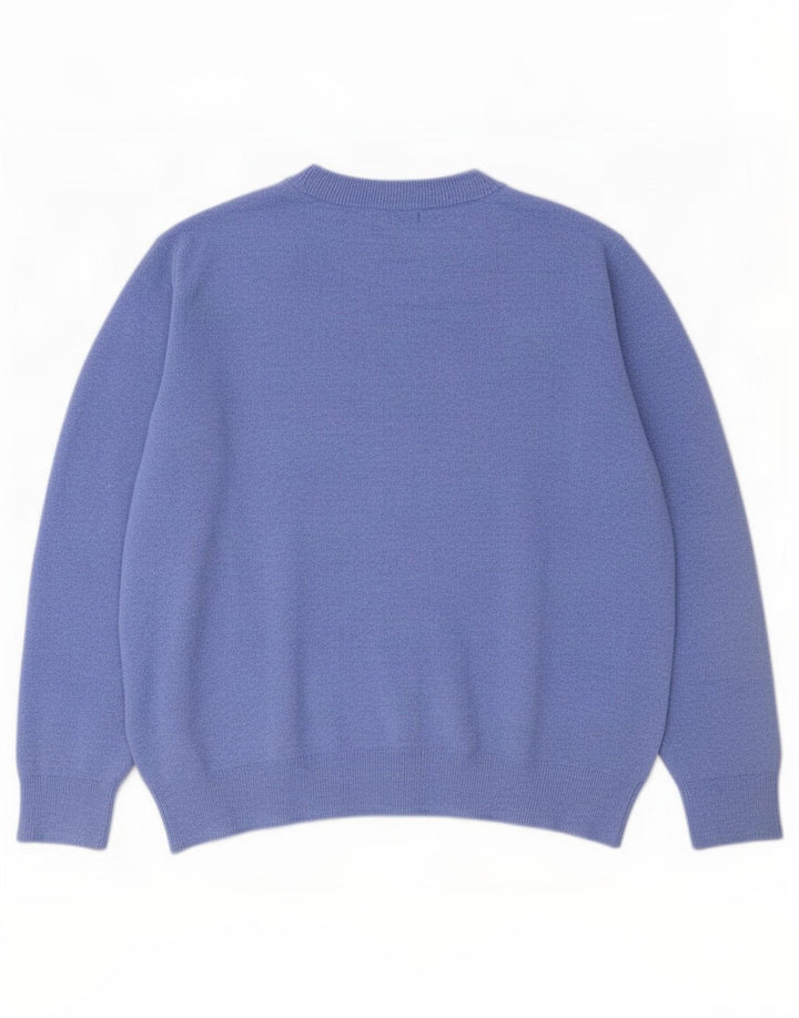 Marks & Spencer Jersey de cuello redondo para mujer UK 44 Poliéster azul medio