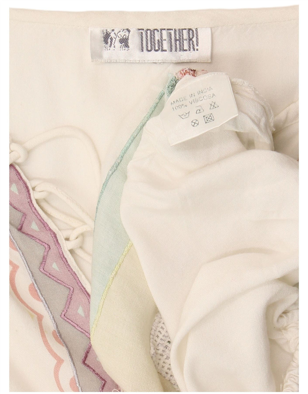 Together - Jersey para mujer, talla 40, XL, viscosa floral, color blanco roto