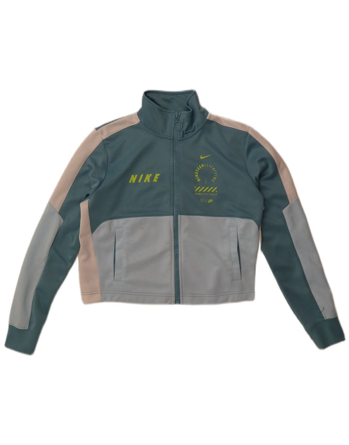 Nike - Chaqueta de chándal con gráfico extragrande para mujer, talla S, color azul