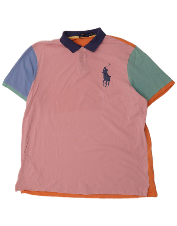 Ralph Lauren Polo para hombre 2XL Multicolor Colorblock Classic