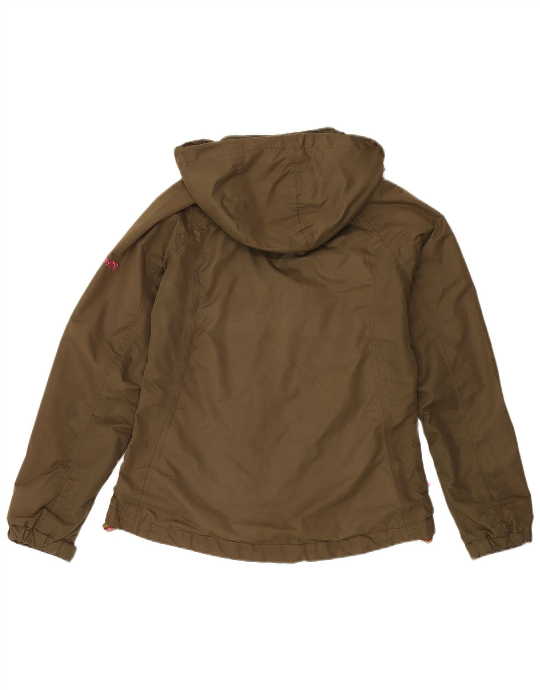TARGET DRY Womens Hooded Rain Jacket UK 6 XS Khaki Polyester