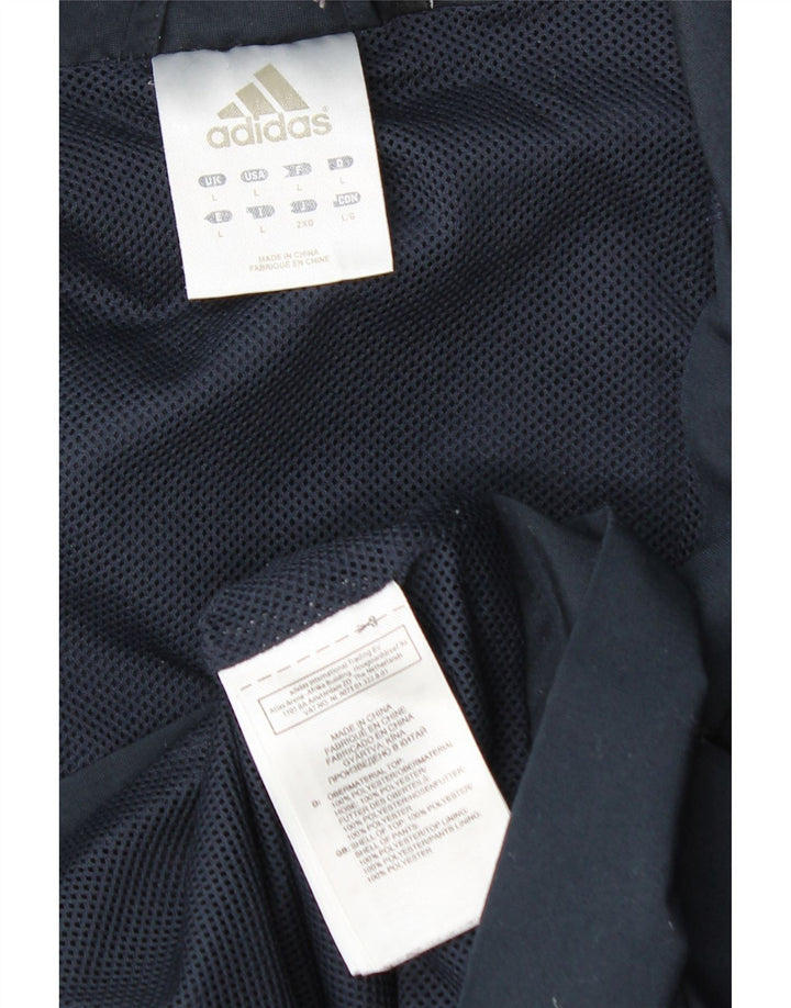 Adidas Mens Climalite Chándal Top Chaqueta Grande Azul Marino Colorblock