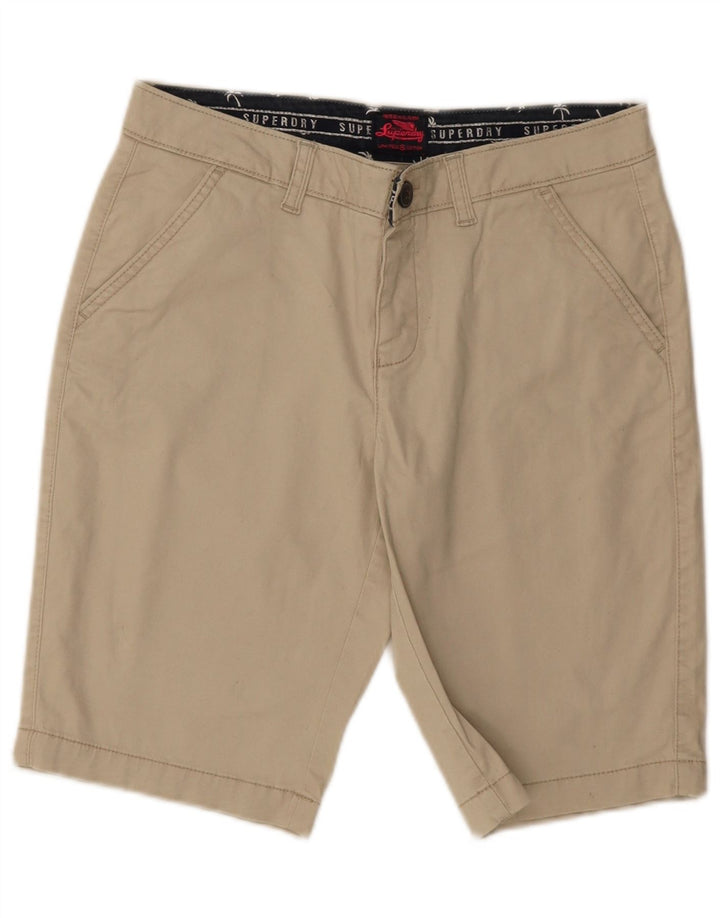 Shorts Chinos Superdry Mujer W30 Algodón Beige Medio