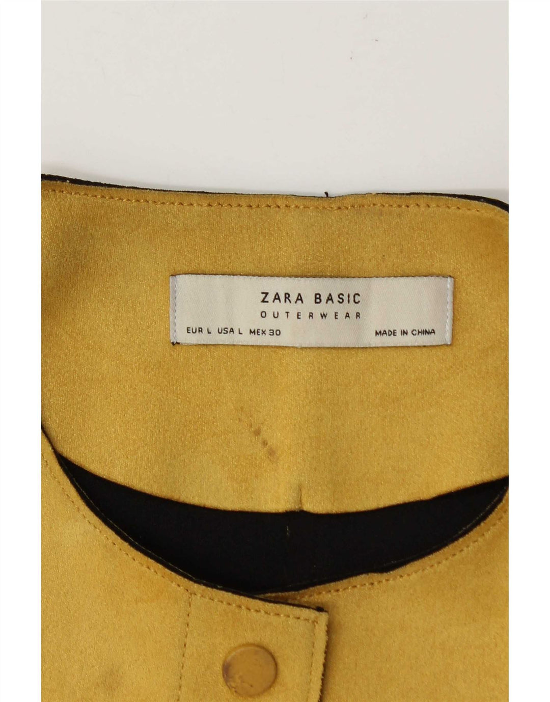 Zara Mujer Crop Bomber Jacket UK 46 Grande Amarillo