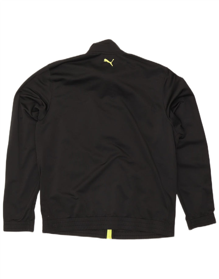 Puma Mens Graphic Chándal Top Chaqueta Grande Poliéster Negro