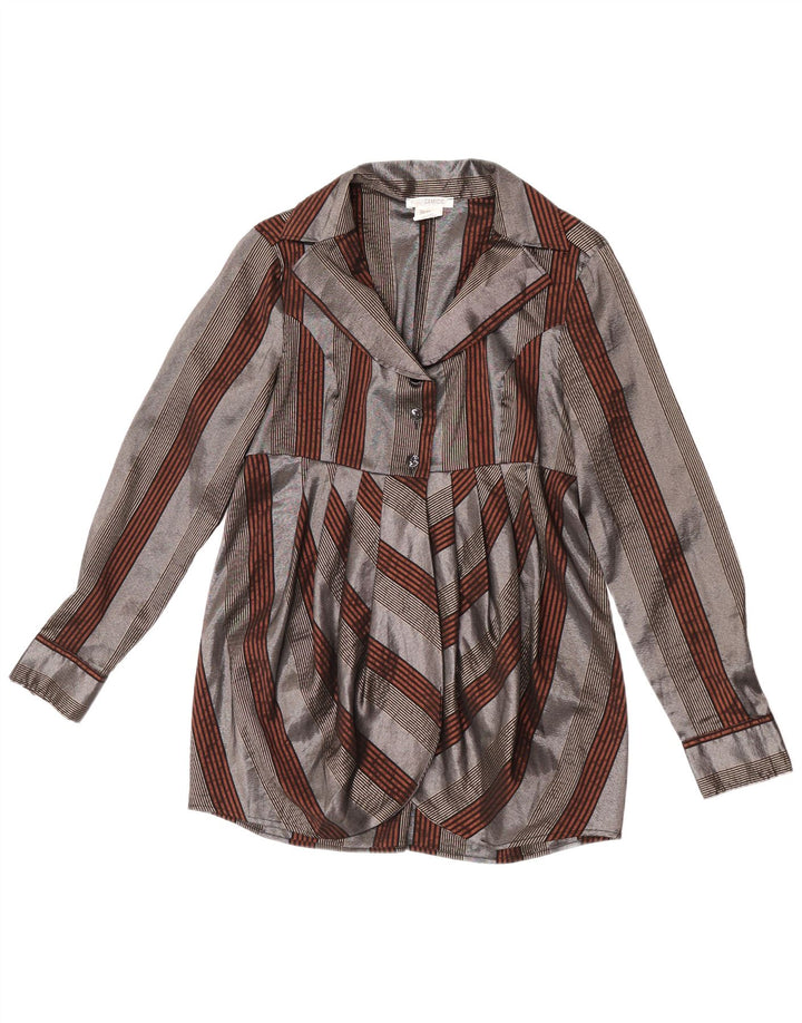 Naracamicie Blusa larga para mujer UK 42 Gris medio a rayas