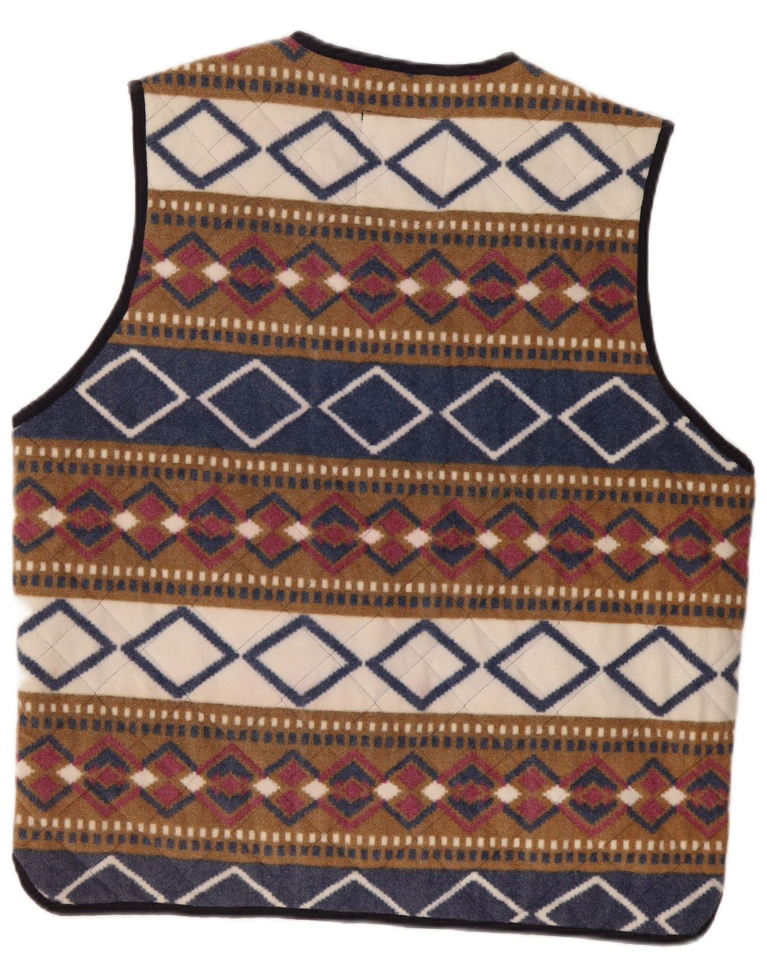 Master Chaleco polar para hombre UK 42 XL Poliéster geométrico multicolor