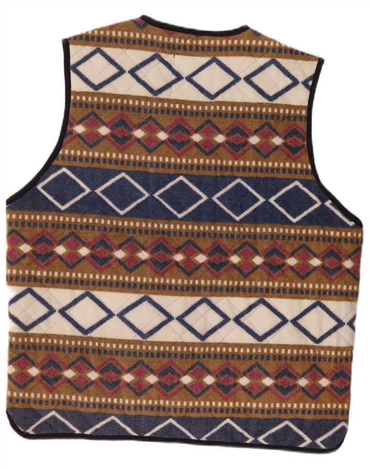 Master Chaleco polar para hombre UK 42 XL Poliéster geométrico multicolor