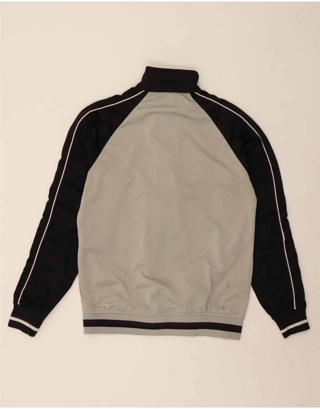 KAPPA Hombre Chándal Top Chaqueta Grande Gris Colorblock Poliéster