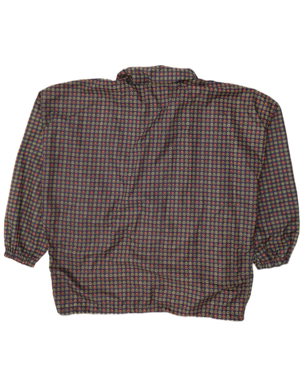 VINTAGE Chaqueta bomber de gran tamaño para hombre Reino Unido 40 Lunares azules grandes