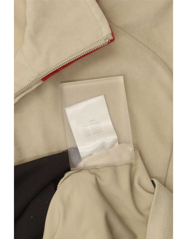 LOTTO Chaqueta de chándal extragrande para mujer UK 10 Small Beige Colorblock