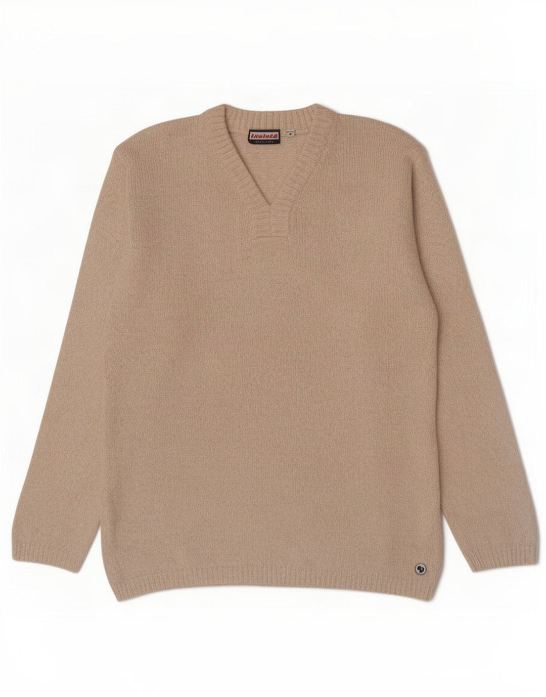 Jersey con cuello en V para hombre Invicta Algodón beige medio