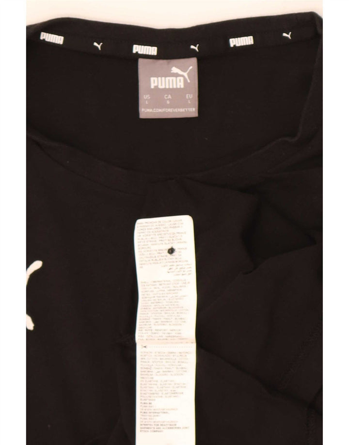 Puma - Camiseta para hombre, talla grande, algodón negro