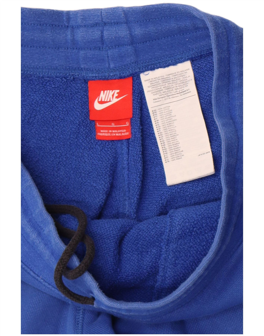 Nike - Pantalones cortos deportivos para hombre, talla grande, algodón azul