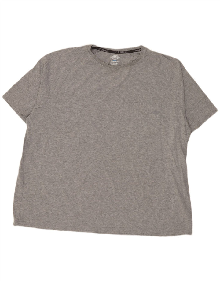 Dickies Camiseta para hombre Top 4XL Algodón moteado gris