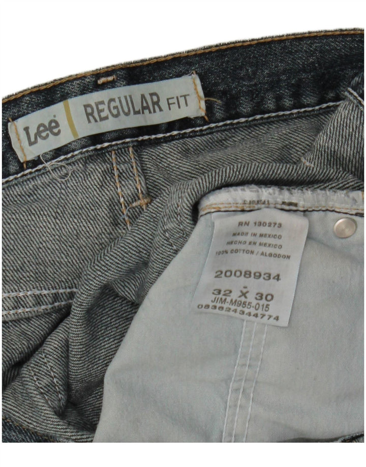 Vaqueros rectos de corte regular para hombre Lee W32 L30 Algodón azul