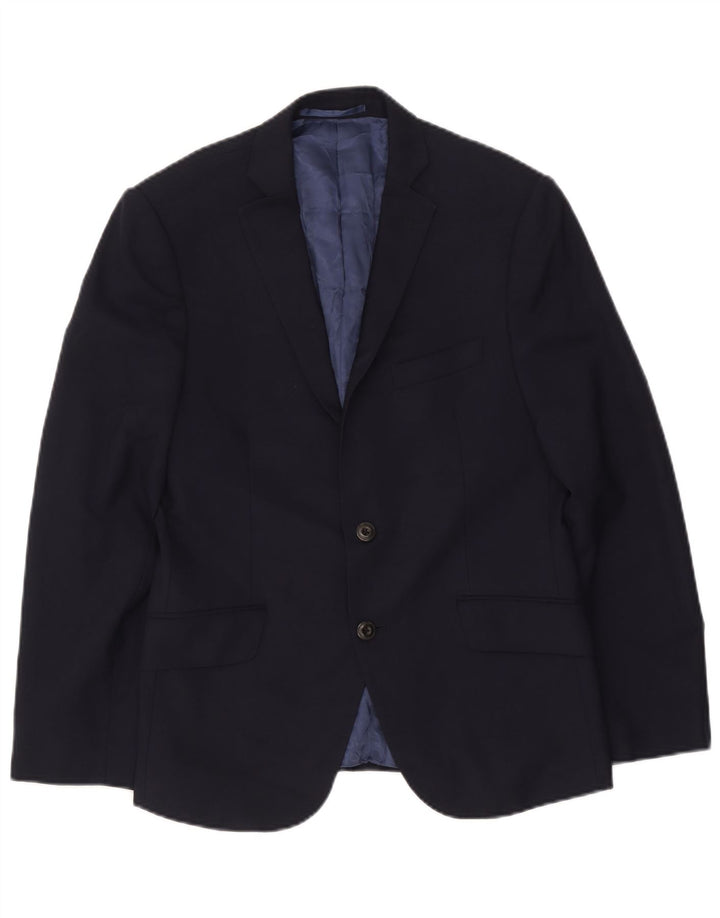 Marks & Spencer Chaqueta tipo blazer de 2 botones para hombre UK 38 Medium Azul marino Lana virgen