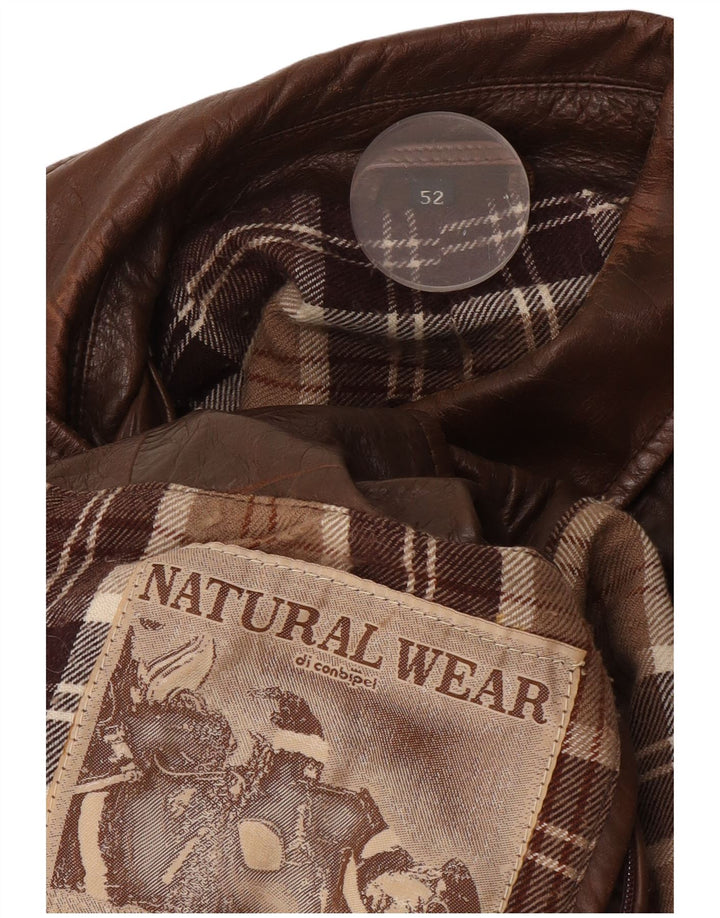 Conbipel Chaqueta de cuero natural para hombre IT 52 XL Marrón