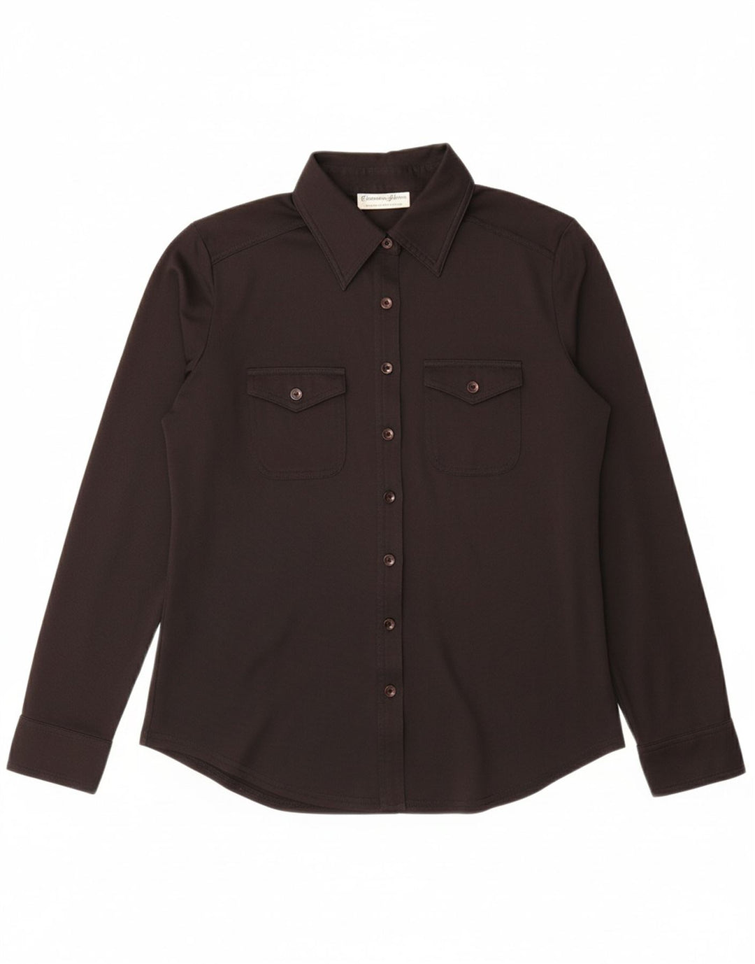 CHARLOTTE HALTON Womens Shirt Blouse UK 14 Medium Black Polyester
