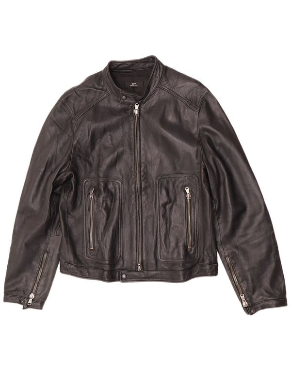 Chaqueta de cuero Zen para hombre EU 50 Cuero negro mediano