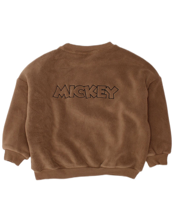 ZARA Jersey polar para bebé niño Mickey Mouse 18-24 meses Algodón marrón