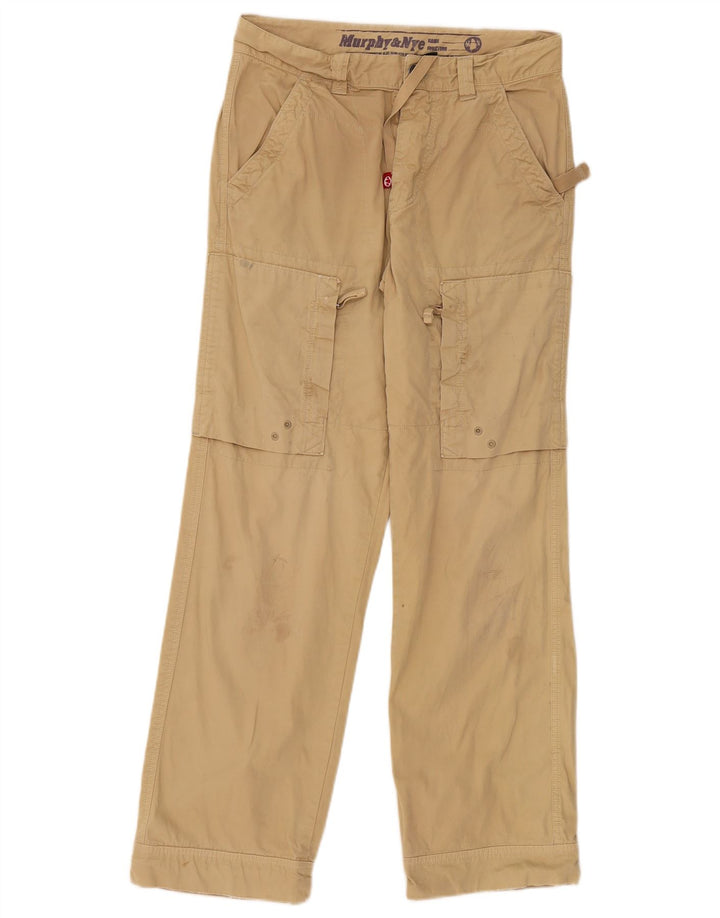 Murphy & Nye Pantalones cargo rectos para mujer W30 L30 Algodón beige