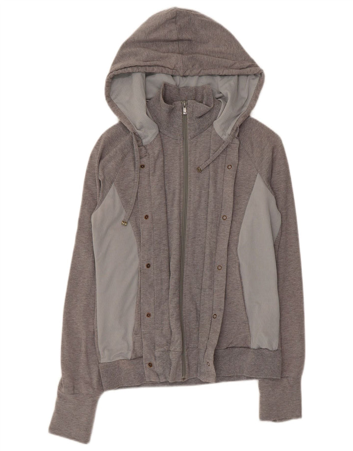 Puma - Sudadera con capucha y cremallera para mujer, talla 40, color gris medio