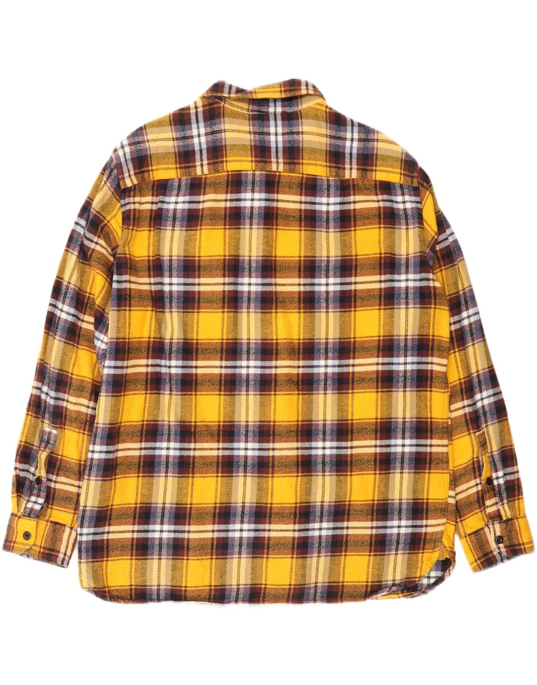 Levi's Camisa de franela de ajuste estándar XL de algodón a cuadros amarillos para hombre