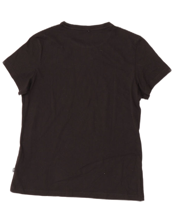 Puma Camiseta para mujer Top UK 12 Medium Negro Algodón