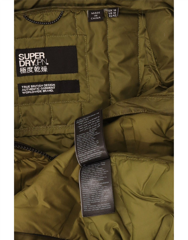Superdry Chaqueta acolchada con capucha para hombre Reino Unido 44 Poliéster verde grande