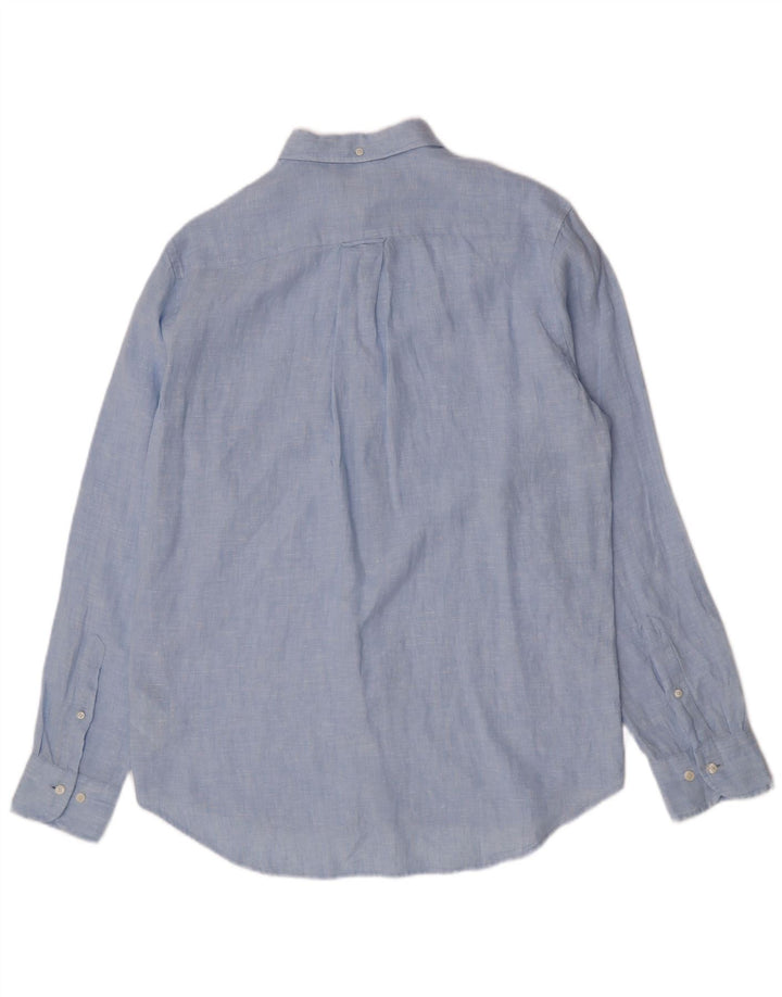 Camisa Gant Regular Fit para hombre talla 39/40 15 1/2 lino azul mediano