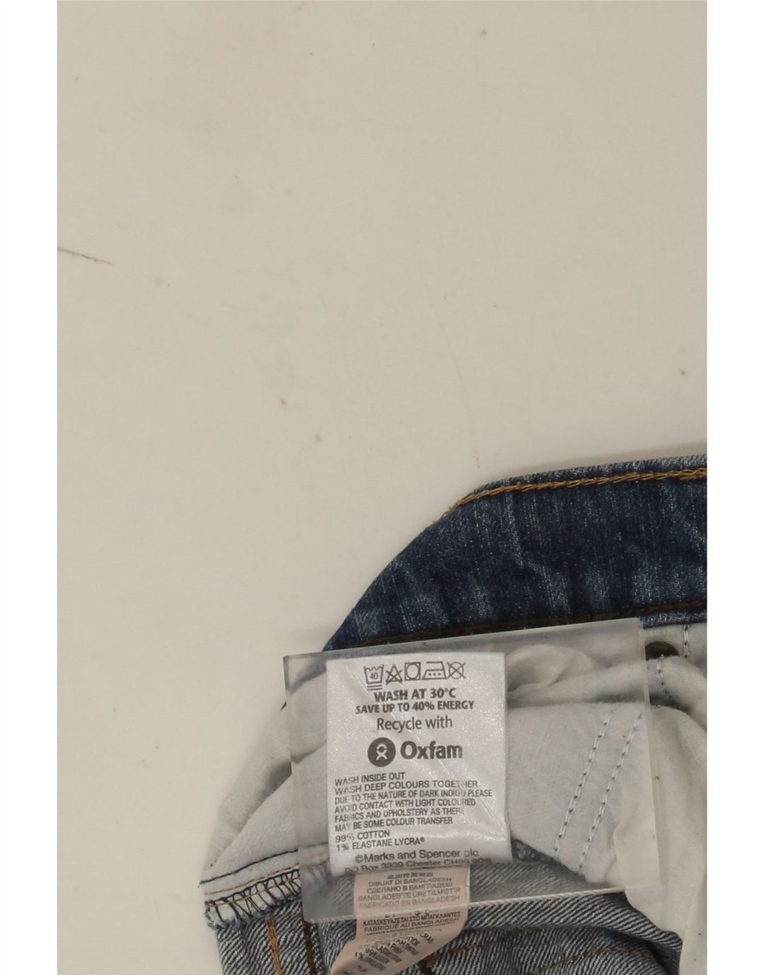 Marks & Spencer Vaqueros rectos para hombre W32 L31 Algodón azul