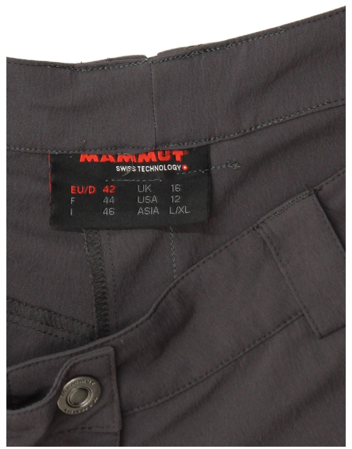 MAMMUT Pantalones cargo rectos para mujer UK 40 Large W32 L32 Nylon gris